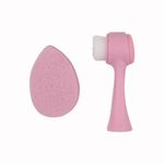 Set de Limpieza Facial con Esponja y Cepillo Rosa
