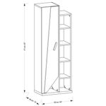 Librera Gamer de 5 Niveles de 63 x 38 x 171 cm Color Negro con Rojo