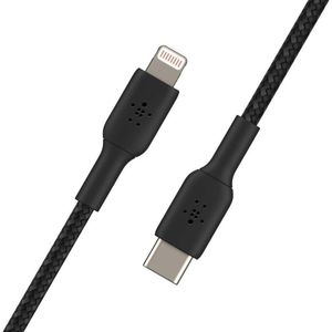 Cable Trenzado USB-C a Lightning 1 M Negro