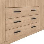 Armario Dan de 4 Puertas y 3 Gavetas para Dormitorio 49.6 x 195.5 x 200.4 cm