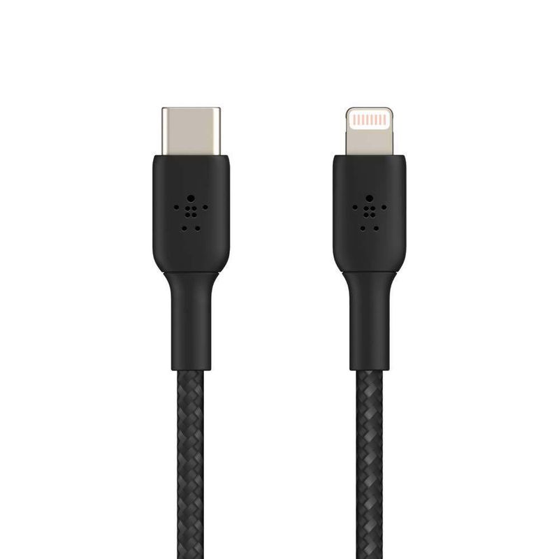 Cable Trenzado USB-C a Lightning 1 M Negro