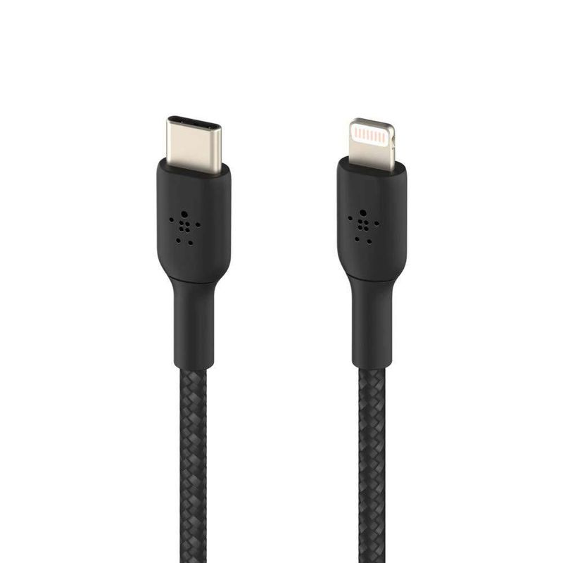 Cable Trenzado USB-C a Lightning 1 M Negro