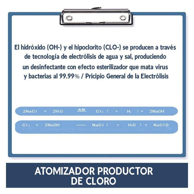 Atomizador Productor De Cloro Desinfect