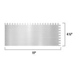 Llana de Canto Dentado de Acero Inoxidable 4.5x11 Plg