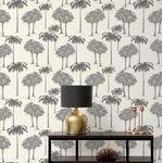 Papel Tapiz Explorer Palmas Blanco 0.53 x 10.05 M