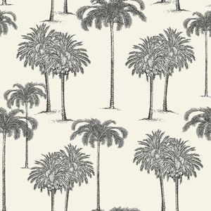 Papel Tapiz Explorer Palmas Blanco