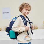 Mochila Infantil Azul con Diseño de Dinosaurio