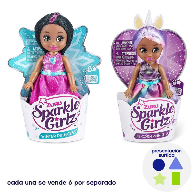 Muñeca Sparkle Girlz Princesa Unicornio 12 Cm Diseños Surtidos