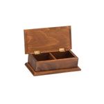 Caja De Te De 2 Divisiones Con Textil