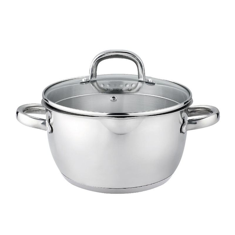 Olla de Acero Inoxidable con Tapa 24 Cm