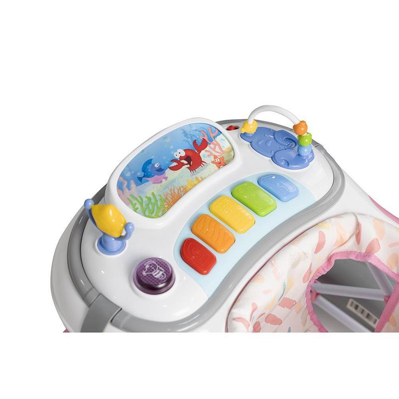 Andadera 4 en 1 Rosada, con Juegos y Bandeja