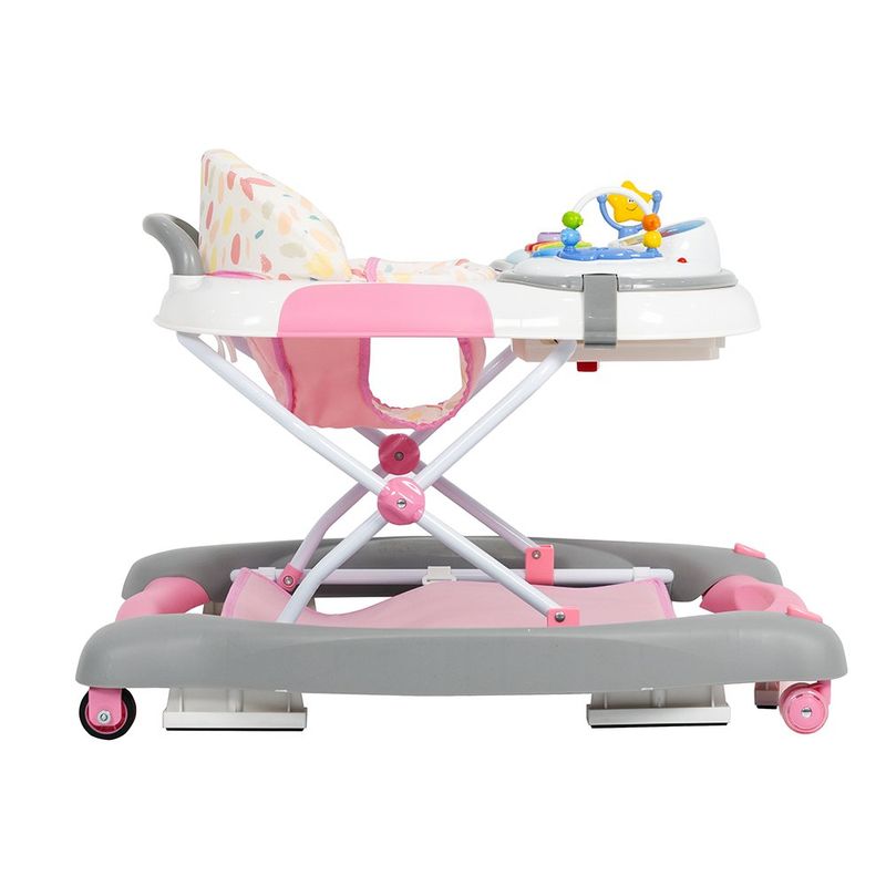 Andadera 4 en 1 Rosada, con Juegos y Bandeja