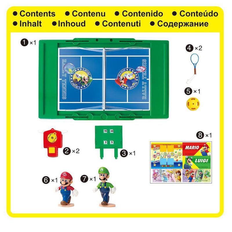 Juego de Tenis de Mesa con Figuras de Mario y Luigi