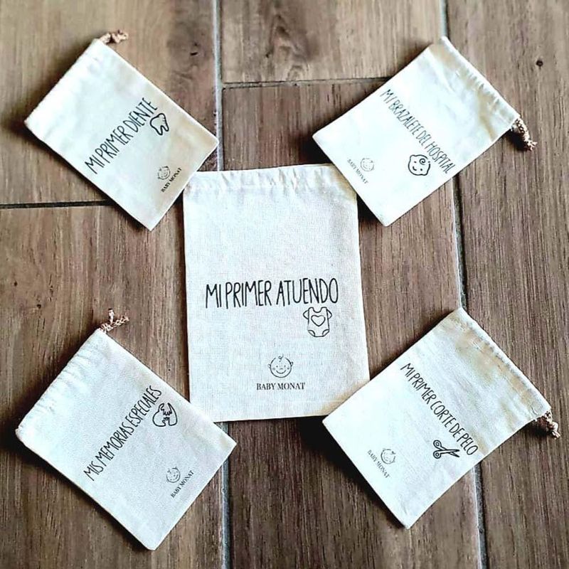 Bolsas De Tela Mis Recuerdos - Baby Monat