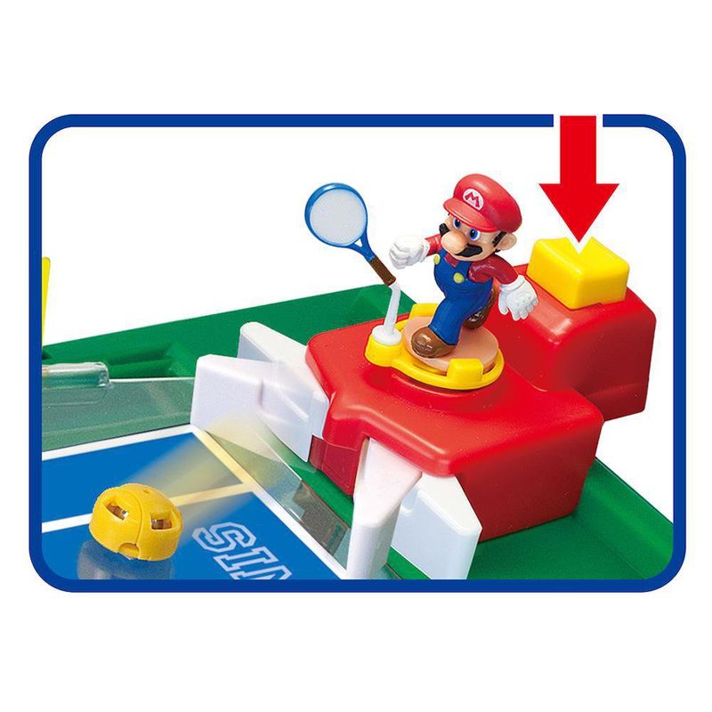 Juego de Tenis de Mesa con Figuras de Mario y Luigi
