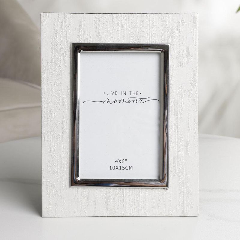 Portarretratos de Madera Texturizada Color Beige