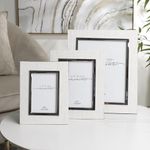 Portarretratos de Madera Texturizada Color Beige