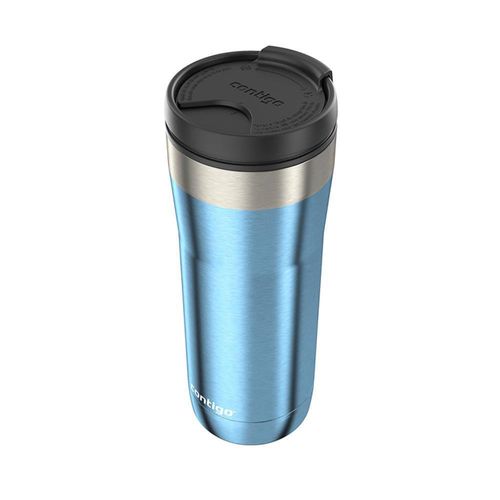 Pocillo Térmico de Acero Inoxidable Boquilla Dual Azul de 24 Oz