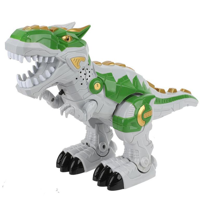 Robot T-Rex Serie De Metal King Blanco Y Verde - Vivitar