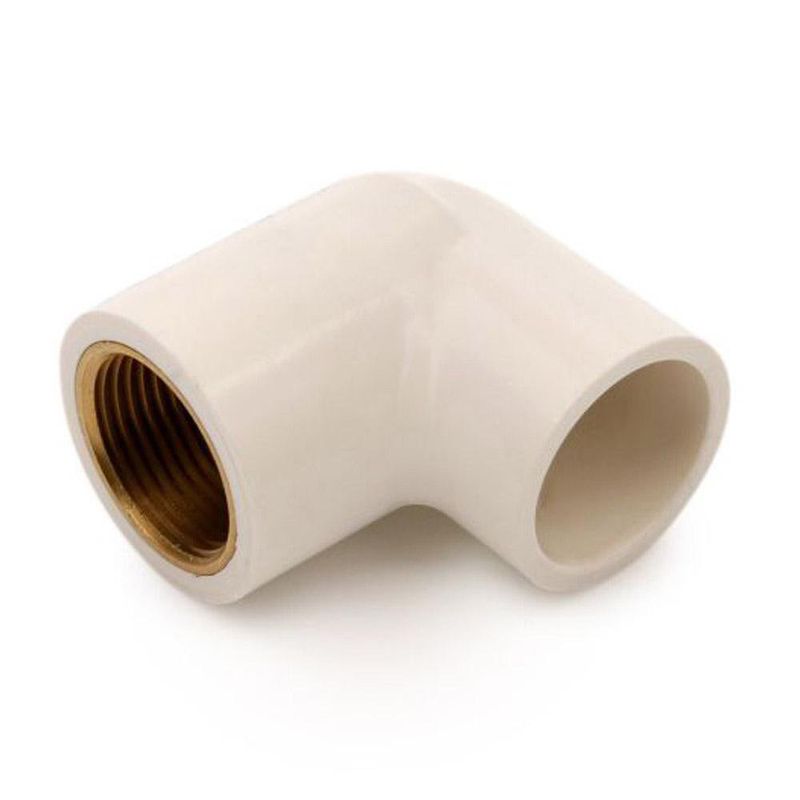 Codo 90° 3/4 Plg de PVC con Rosca con Inserto Metálico