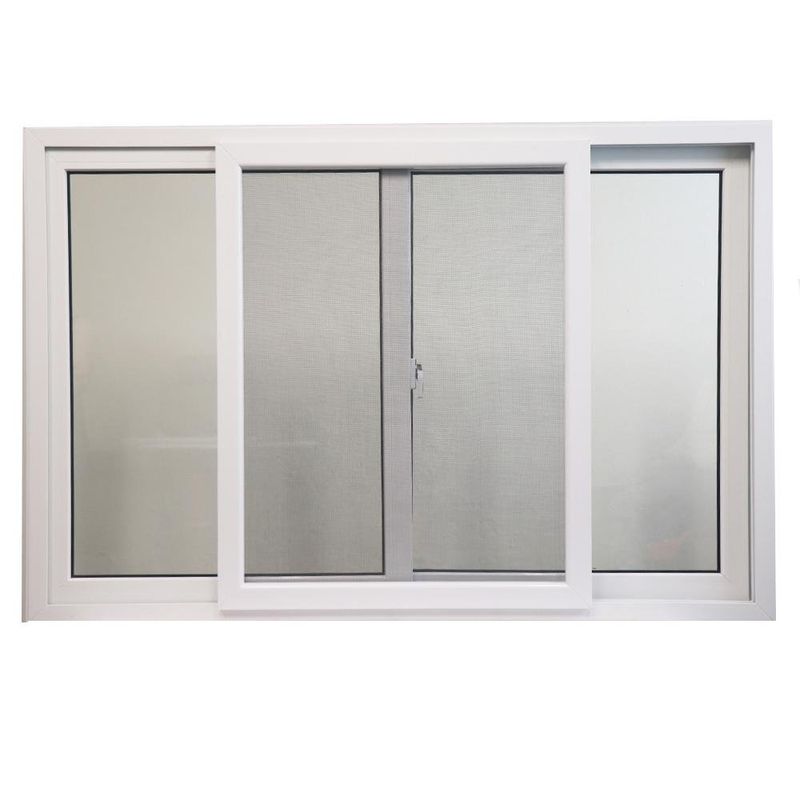 Ventana PVC S60 Corrediza con Cedazo 100x100 Cm