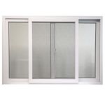 Ventana PVC S60 Corrediza con Cedazo 150x100 Cm