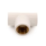 Te "T" de PVC 3/4 Plg  con Rosca e Inserto Metálico Sch40