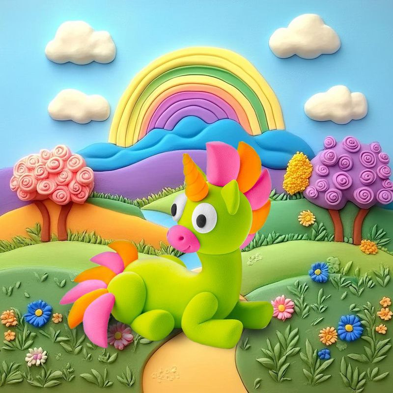 Plastilina Interactiva Unicornio Brighty 3 Botes