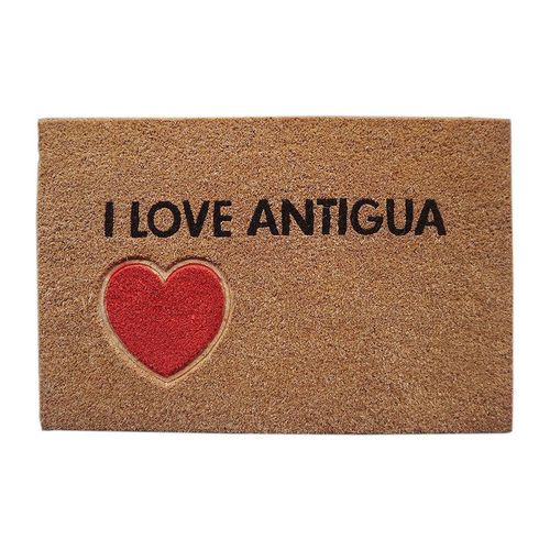 Alfombra de Entrada Diseño I Love Antigua