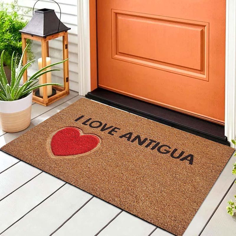 Alfombra de Entrada Diseño I Love Antigua