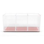 Organizador de Cosméticos Rosado 3 Divisiones