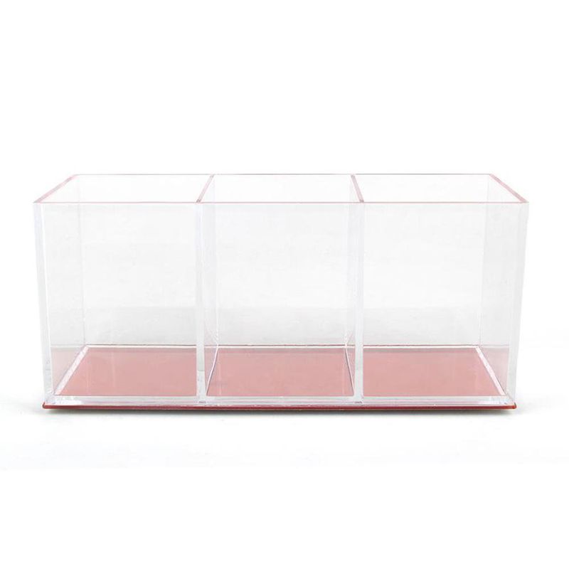 Organizador de Cosméticos Rosado 3 Divisiones