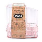 Organizador de Cosméticos 2 Divisiones Rosa