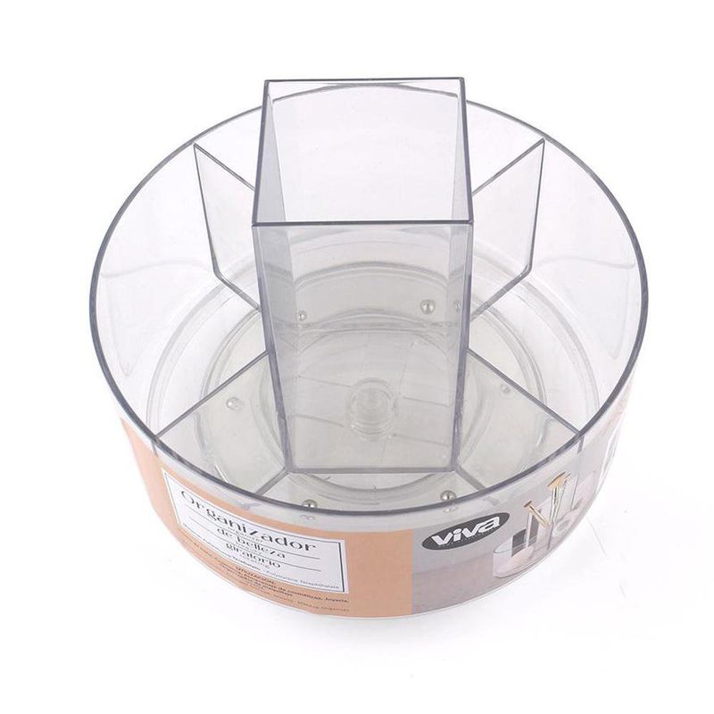 Organizador de Cosméticos Redondo Transparente