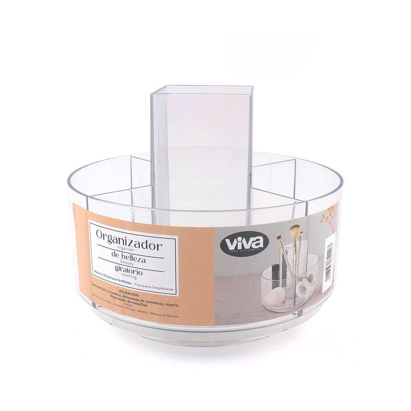 Organizador de Cosméticos Redondo Transparente
