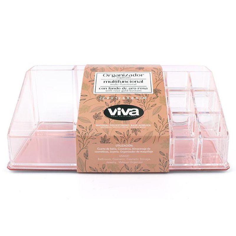 Organizador Multifuncional de Cosméticos Rosa