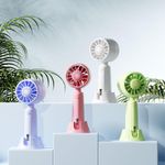 Ventilador de Mano Portátil con Base - Multicolor