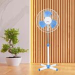 Ventilador Pedestal 16 Plg Blanco con 3 Velocidades