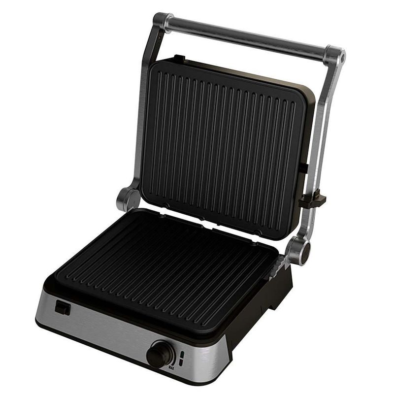 Plancha Grill 2000W Antiadherente de Acero Inoxidable