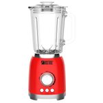 Licuadora Retro con Potencia de 600W y de 1.5 Litros Color Roja