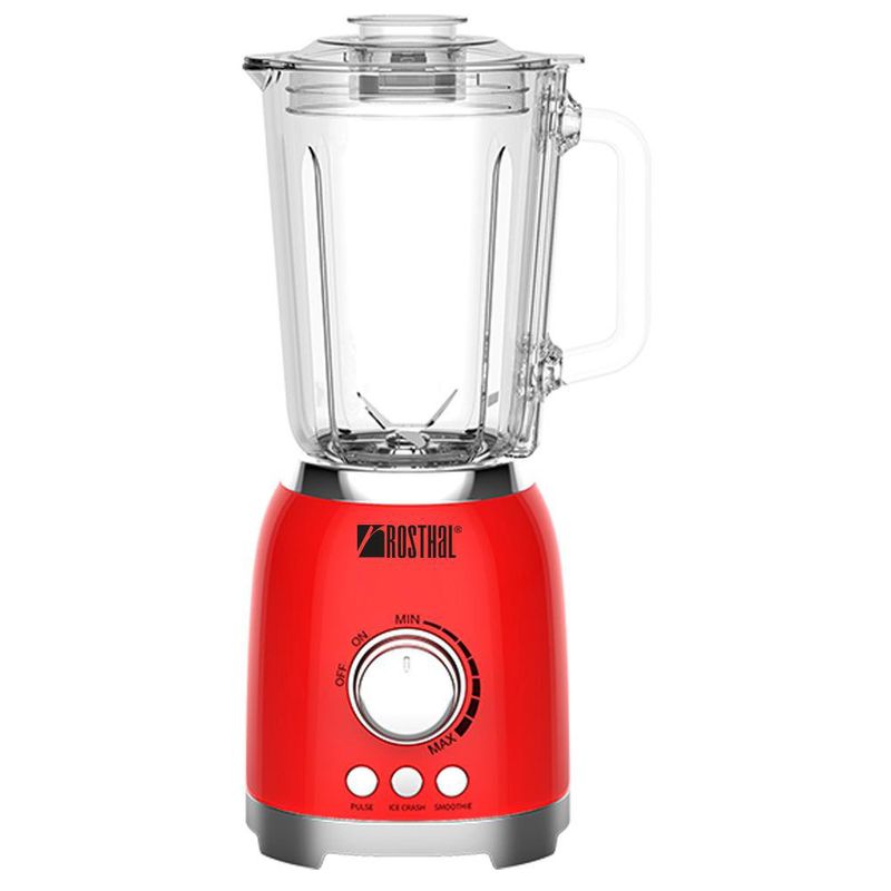 Licuadora Retro con Potencia de 600W y de 1.5 Litros Color Roja