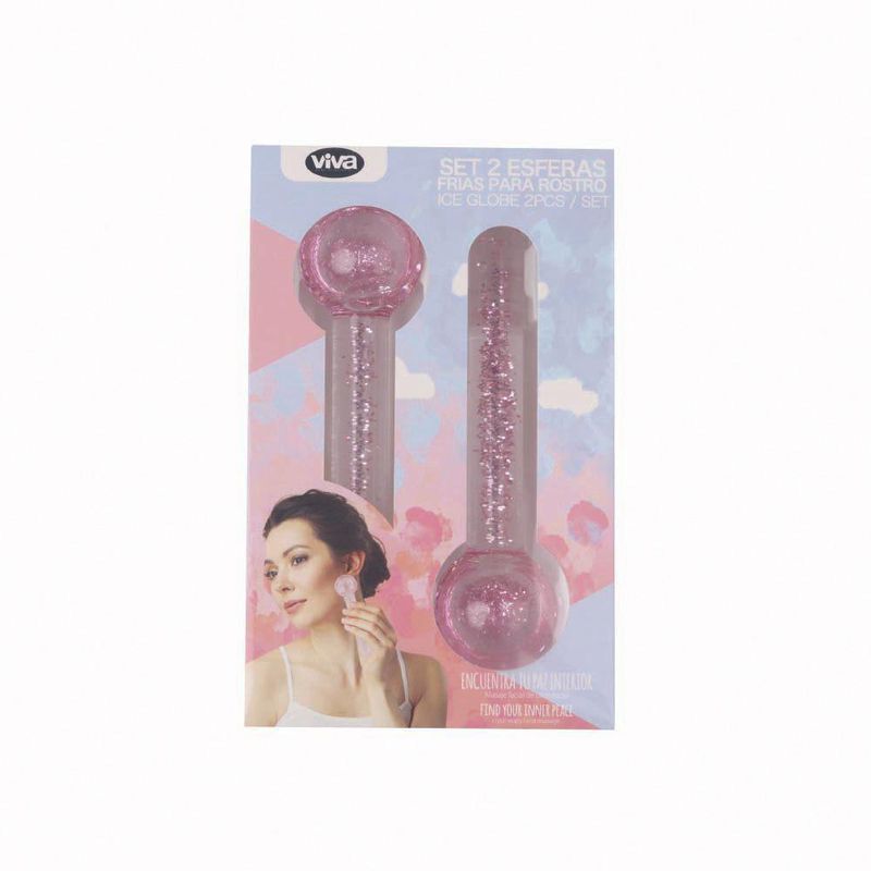 Set de 2 Esferas de Hielo para Rostro Color Rosa