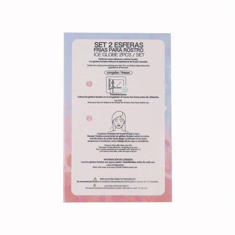 Set de 2 Esferas de Hielo para Rostro Color Rosa