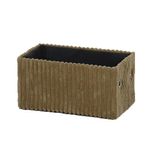 Canasta Rectangular de Tela Café 25X15X12 Cm