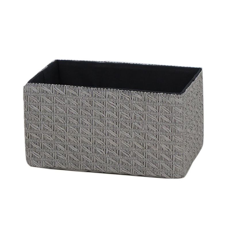 Caja Rectangular Organizadora Gris 20X20X16 Cm