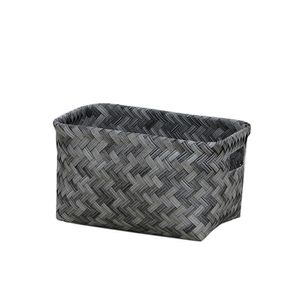 Canasta Rectangular Trenzada Gris