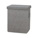 Canasta Gris Rectangular para Ropa