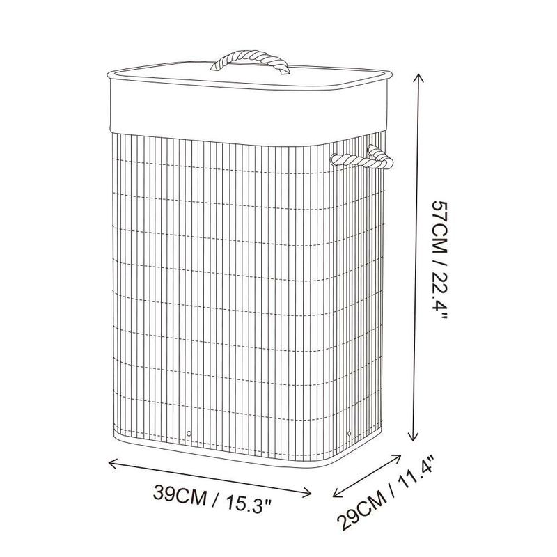 Canasta para Lavandería Bambú