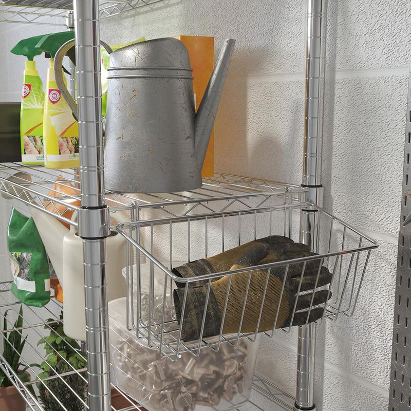 Canasta para Estantería Mediana Cromada