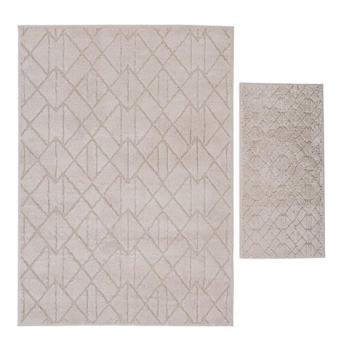 Set de Alfombras Alloy Beige 2 Pzas